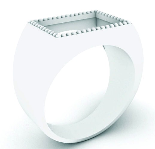 ring for a rectangular stone | 3D