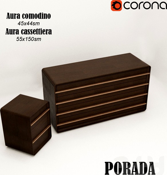 Porada: Aura cassettiera, Aura comodino