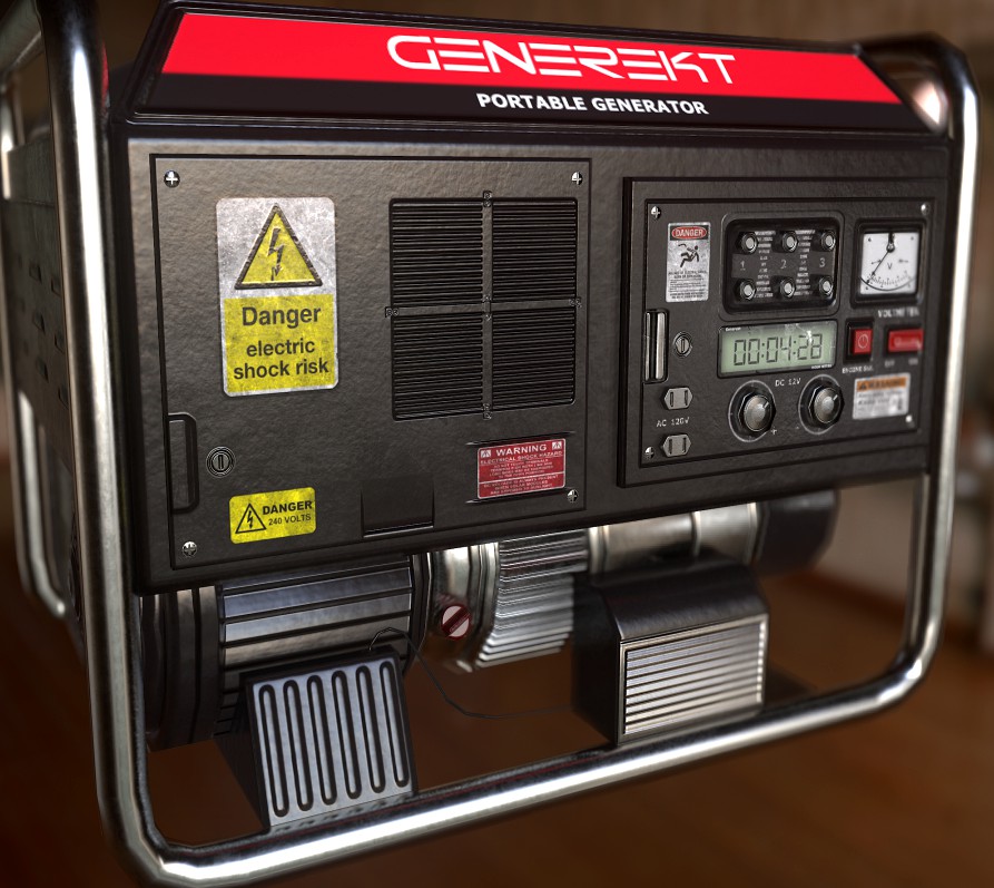 Low poly Portable Electrical Generator3d model