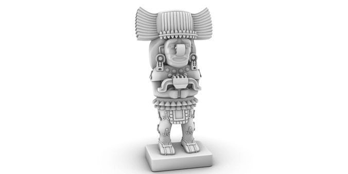 aztec statue  | 3D