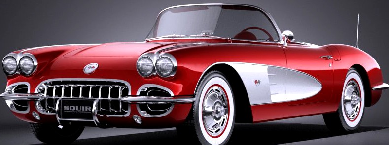 Chevrolet Corvette C1 1958 VRAY3d model