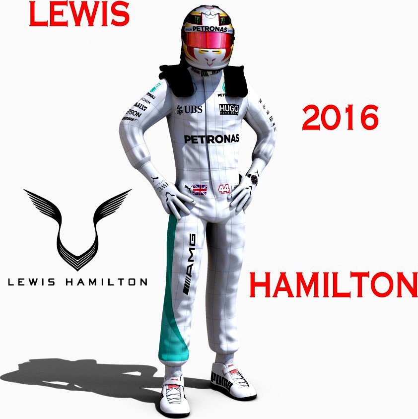 Lewis Hamilton 20163d model