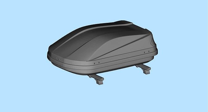 Rooftop Cargo Boxes Car roof rack with cargo box | 3D