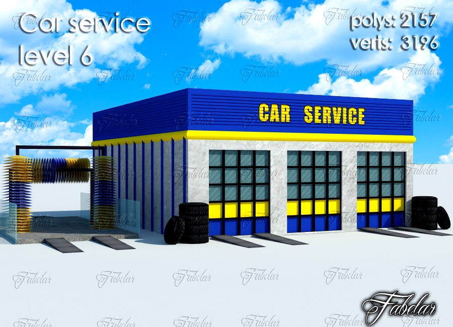 Car service Level 63d model