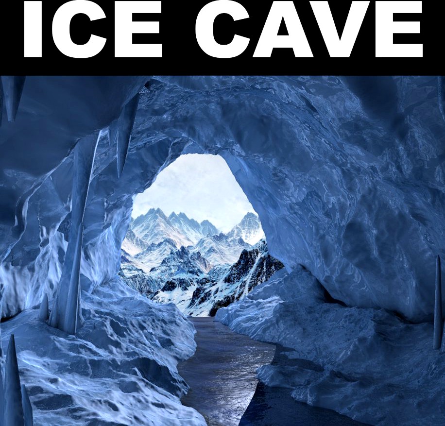 Low poly Ice cave3d model