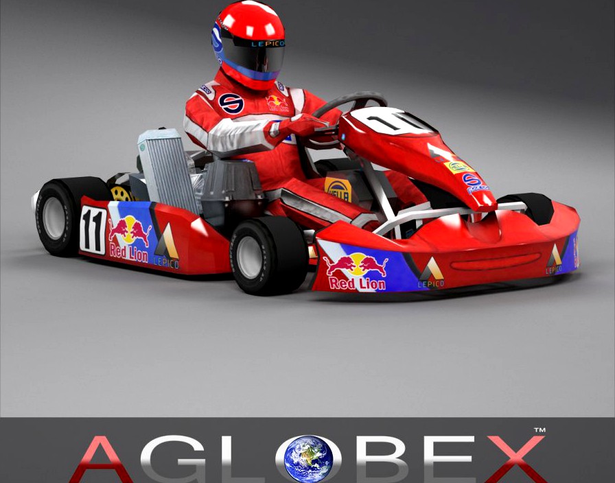 Go-kart for mobile games3d model