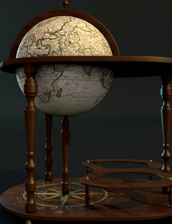 Globe bar with table3d model