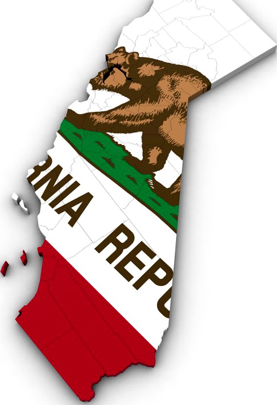 California Political Map3d model