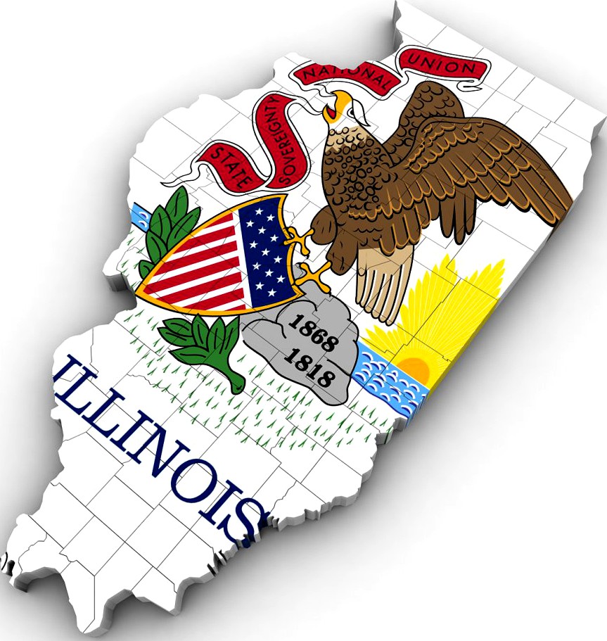 Illinois Political Map3d model