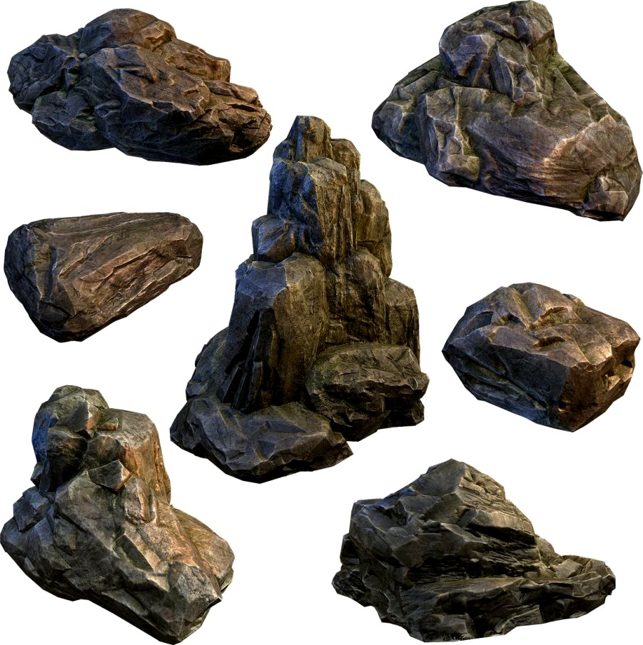 Mossy Boulders Collection3d model