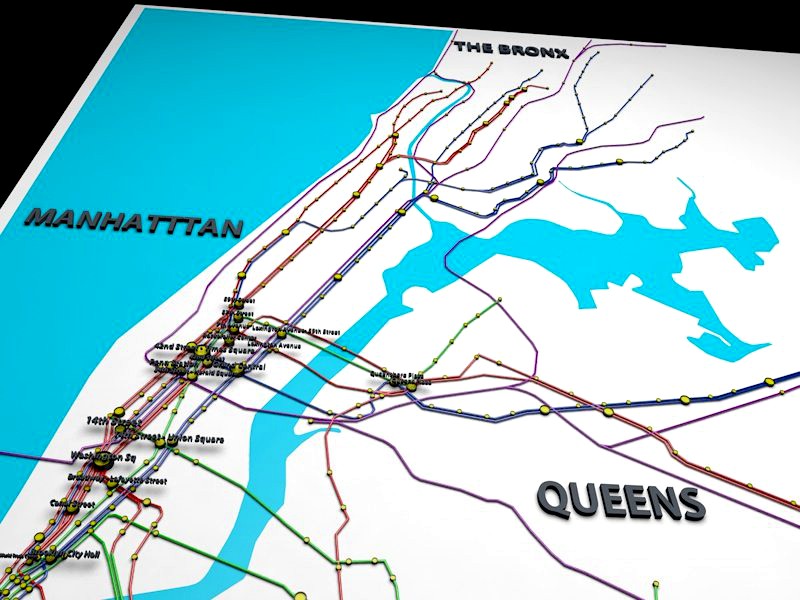 New York City Not Official Subway Map3d model