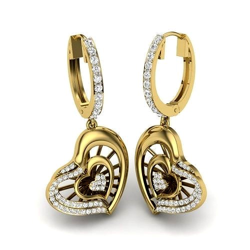 Women Earrings 3dm 1render detail | 3D