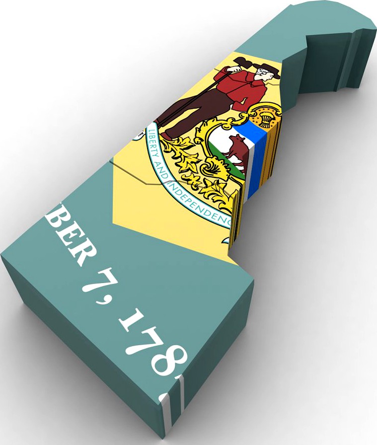 Delaware Political Map3d model