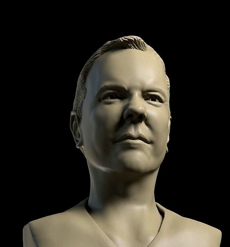 Jack Bauer bust 3D printing ready ztl obj fbx stl formats | 3D