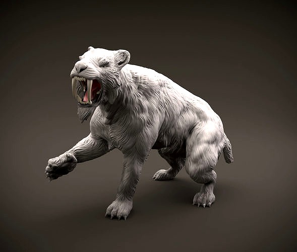 Smilodon or Sabertooth tiger intended for 3D prnting  | 3D