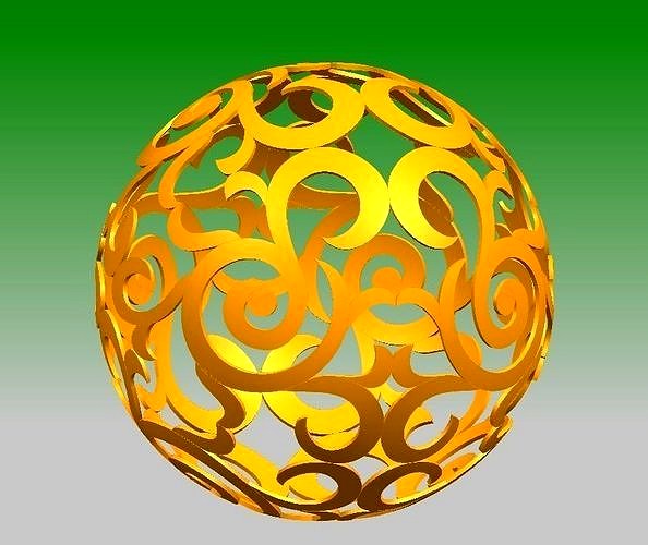 Relief 3D hollow sculpture ball model design download  | 3D