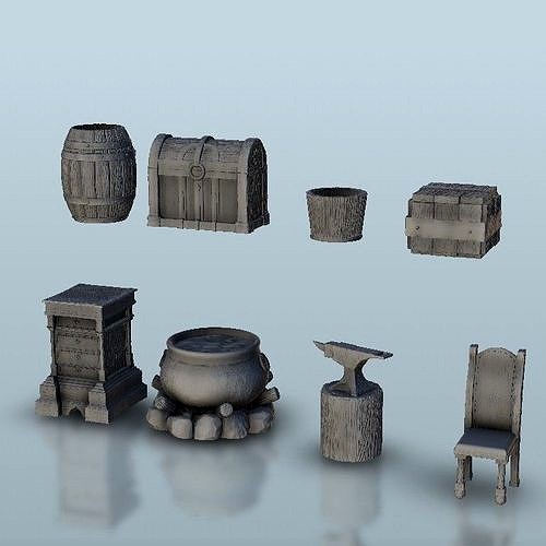 Workshop interior - Warhammer resin FDM Age of Sigmar Bolt | 3D