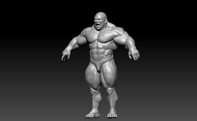 Muscle man cartoon  3D model  for 3d printing | 3D