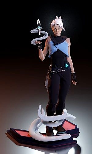 Jett-Valorant fan art | 3D