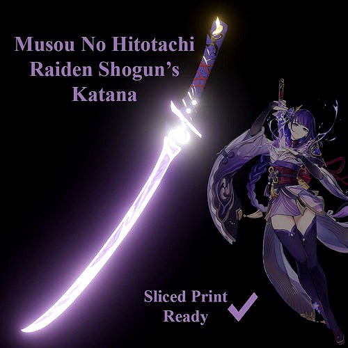 Baal Sword Raiden Shogun Genshin Impact Musou No Hitotachi  | 3D