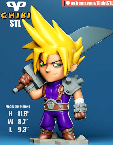 Cloud Chibi for 3D Printing STL | 3D