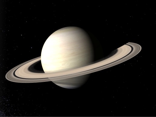 Planet Saturn and its Moons