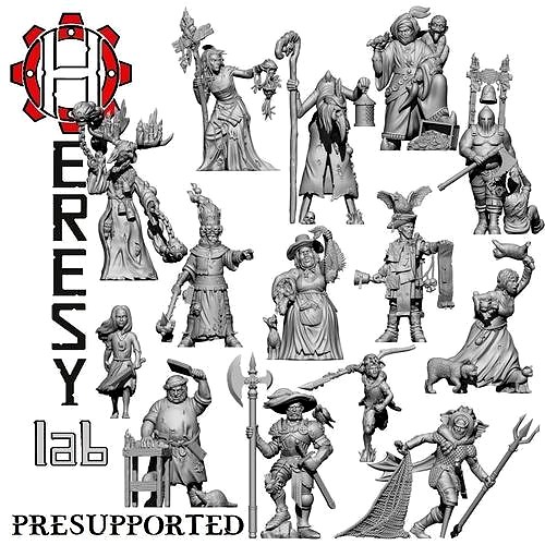 Axia Heresylab - Bundle Citizens Of The Old World 1 PRESUPPORTED | 3D