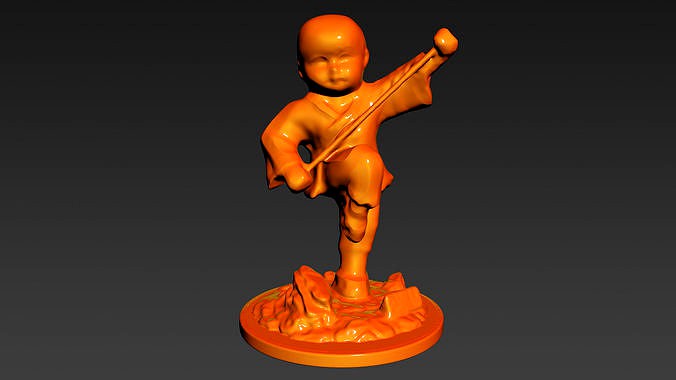 Figurine of a Chinese monk | 3D