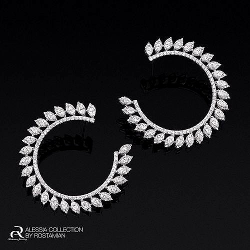 Earring jewelry 3D print model 3D print model 2021 | 3D