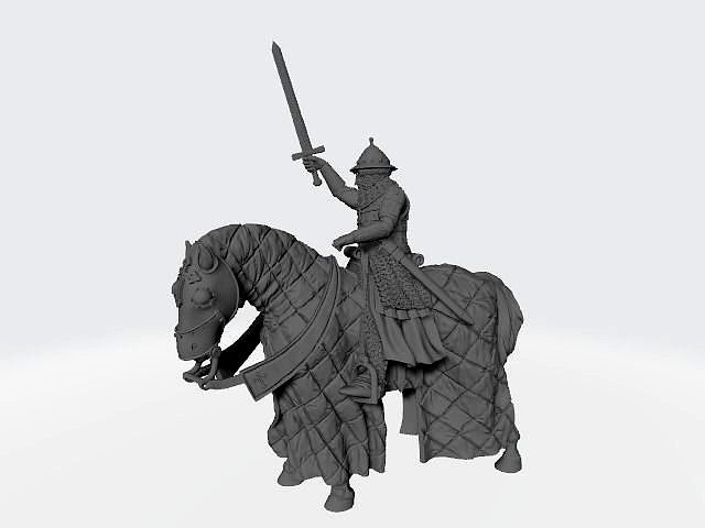 Medieval Russian Lord with sword | 3D