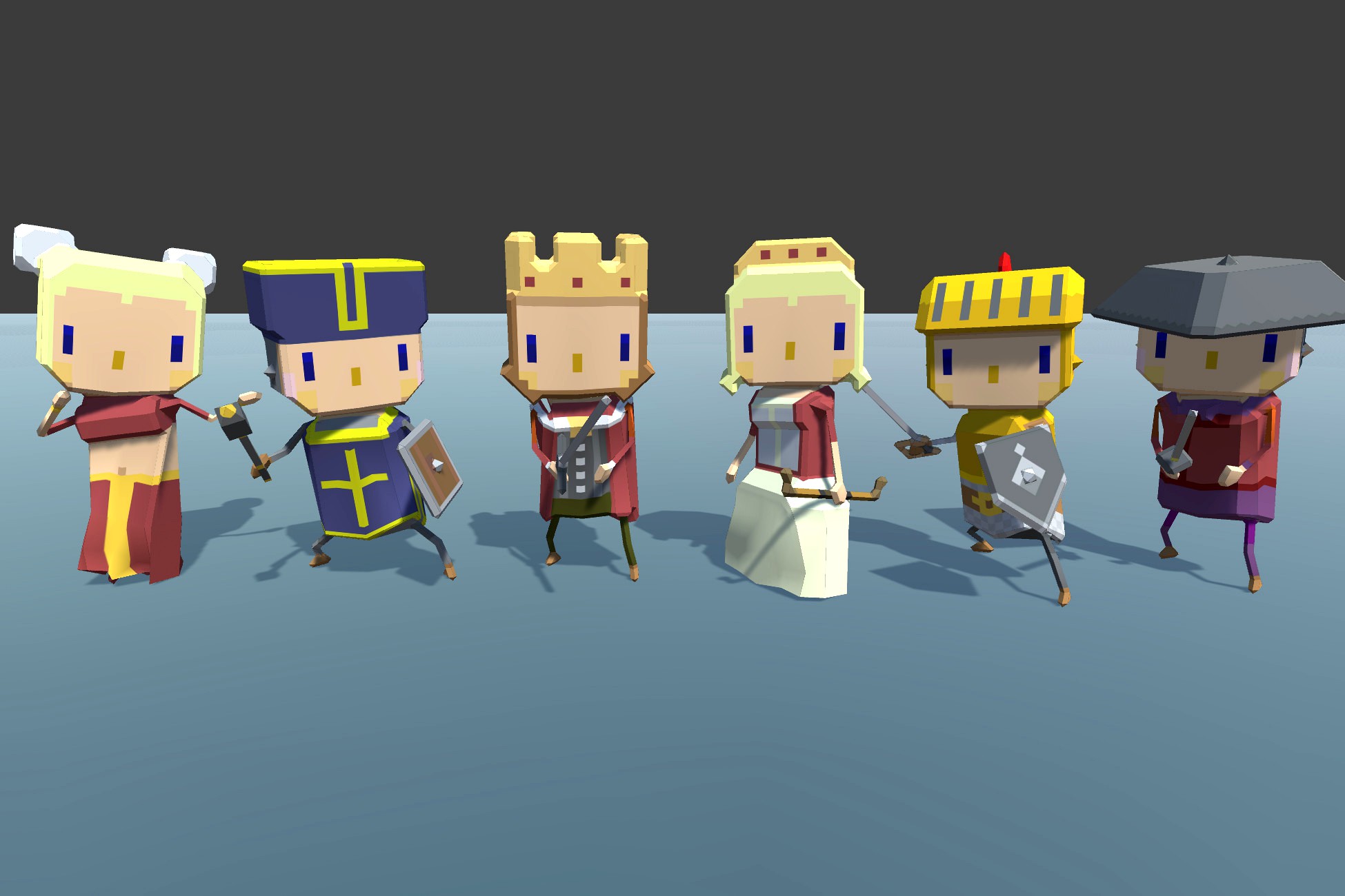 Voxel-like 3D Low Polygon Characters 3rd