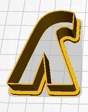 Lambda Lower Case Cookie Cutter | 3D