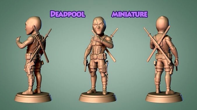 Deadpool Miniature -Mini FanArt | 3D