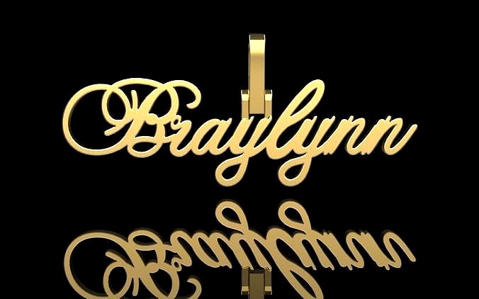 Name pendant Braylynn | 3D