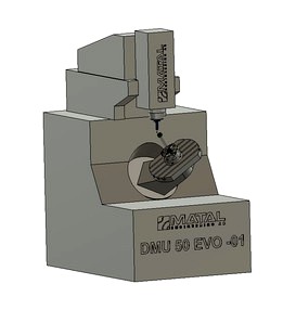 DMU 50 Evo -01 kinematic model for Fusion 360 Simulation.