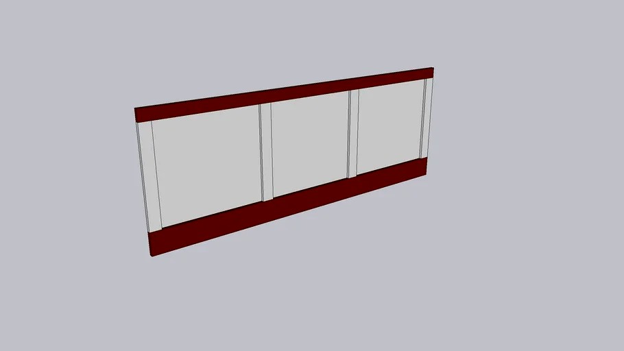 Island Back Panel (3 Panel Shaker)