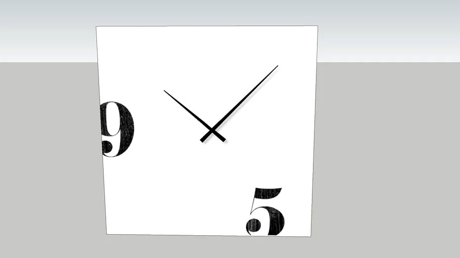 Clock Medium Print 9 to 5 60 x 60 - ProLine - Dock Four