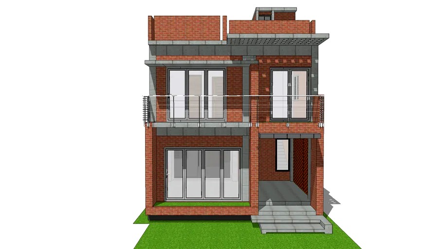 Brick Duplex in Dohar by Dhaka Designer