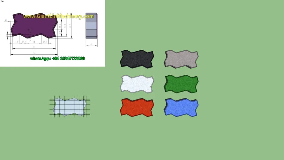 Zig Zag Interlock Paving Brick