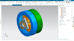 Planetary reversible two-row reducer.