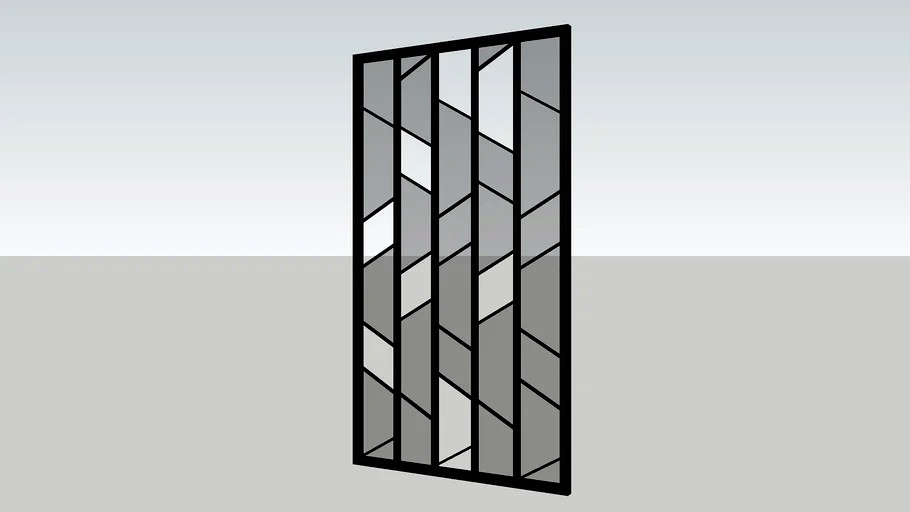 Metal Glass Partition 3d model