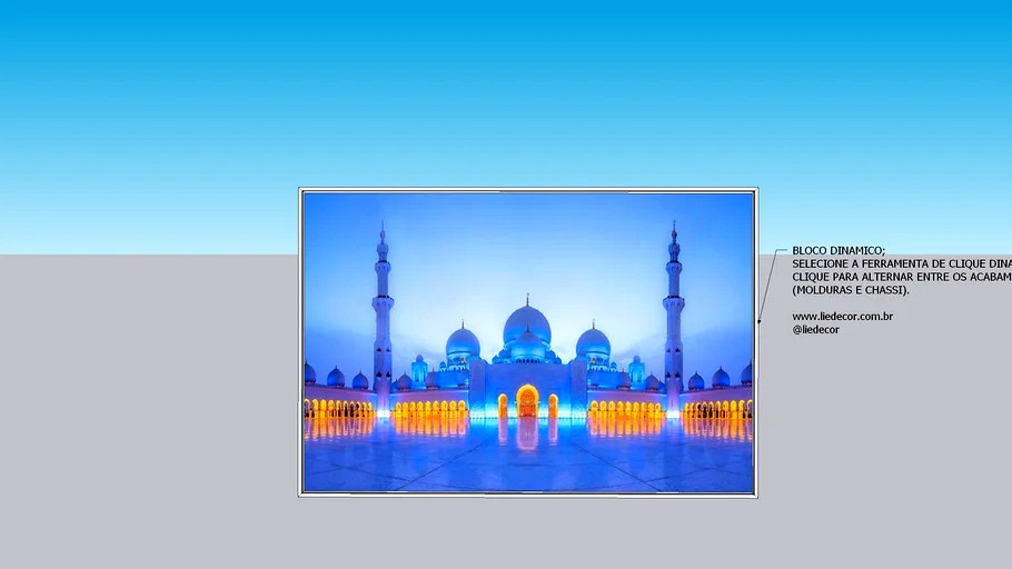 Quadro em tela canvas. Abu Dhabi Mesquita Sheikh Zayed 3d model