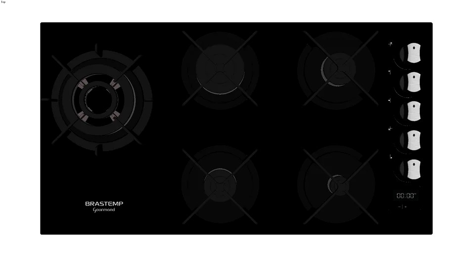 Cooktop Brastemp Gourmand BDT86 5 Bocas Acendimento Superautomático 3d
