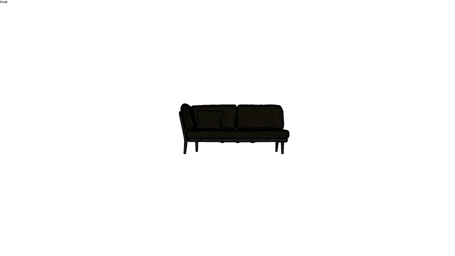 Diamond Right Corner Double Seat Lava/Charcoal 41555 - Akula Living