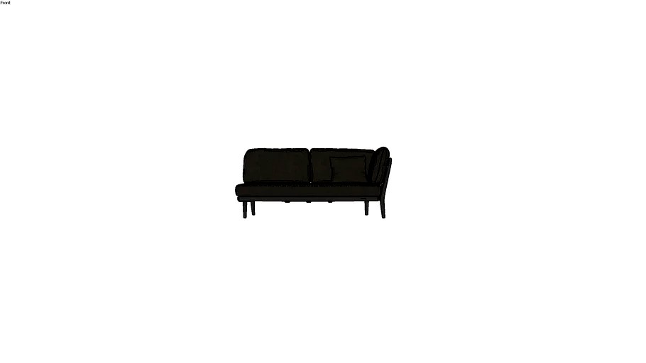 Diamond Left Corner Double Seat Lava/Charcoal 41556 - Akula Living