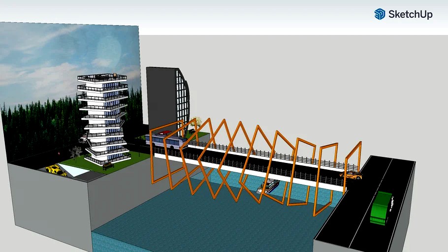 Edifici e ponte _ Liceo Russell Cles