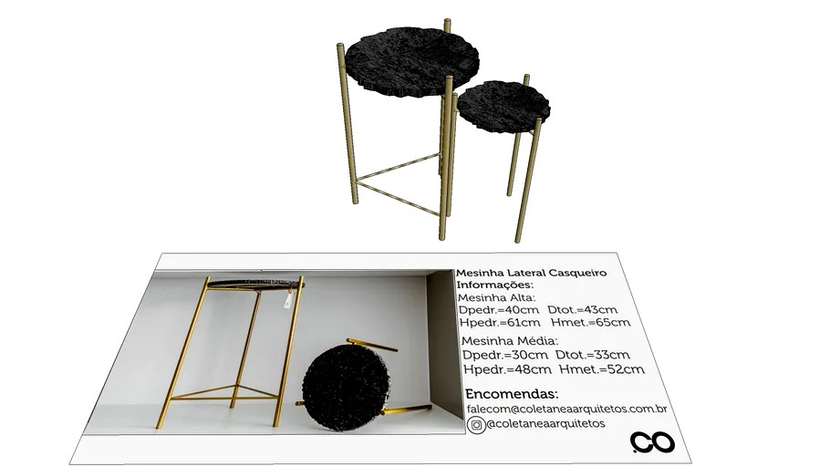 Mesa Lateral Casqueiro BLACK .lab