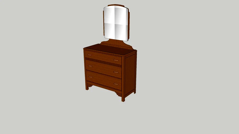 Antique Vanity Dresser 3d model