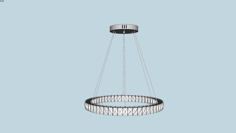 Pendente cromado com cristais