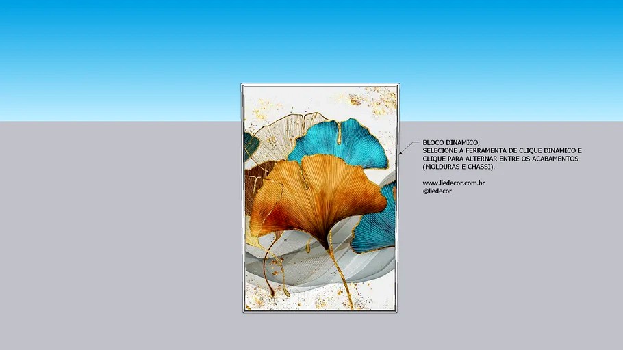 Quadro em tela canvas. Ginkgo parte 2